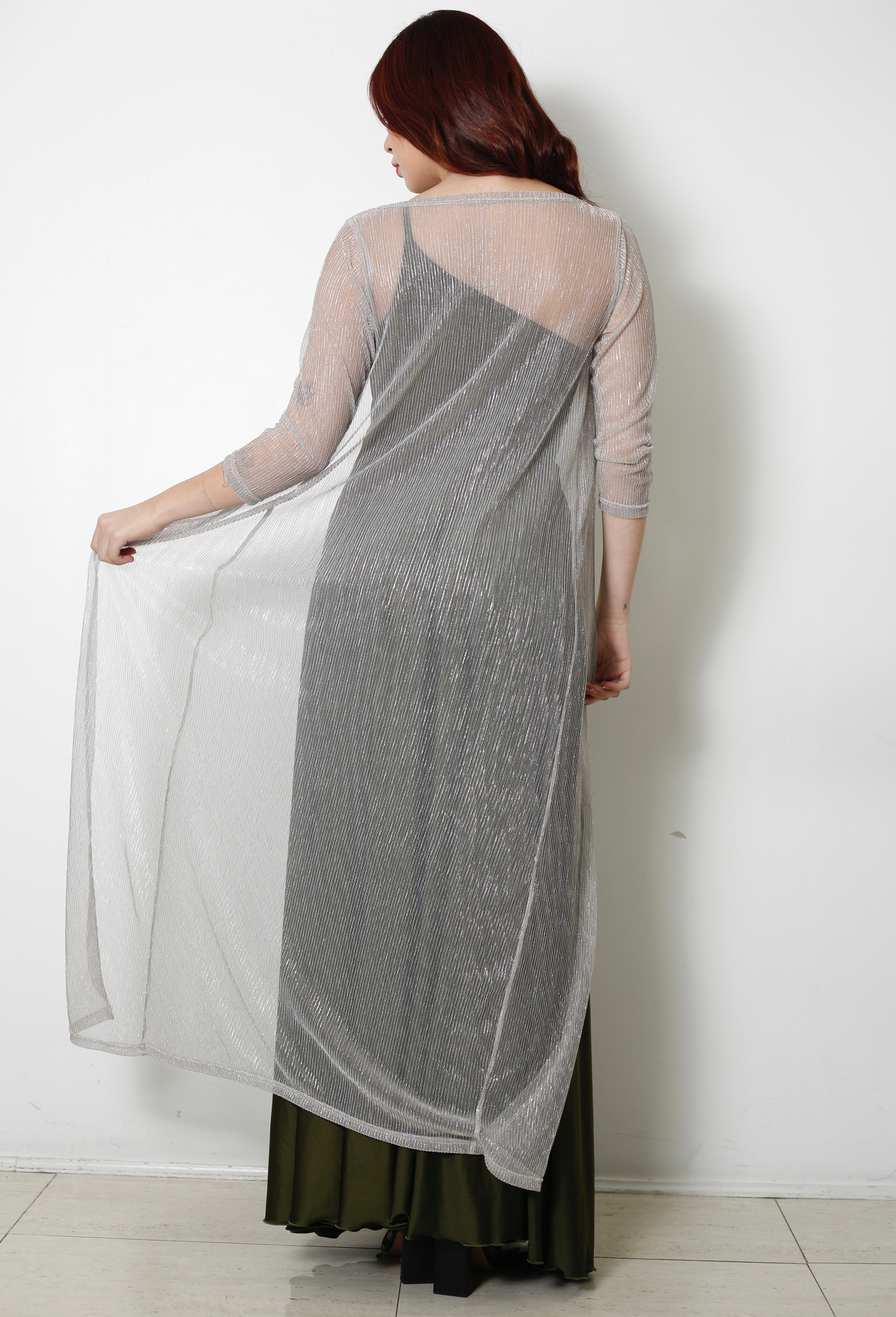 KIMONO PLATEADO LARGO