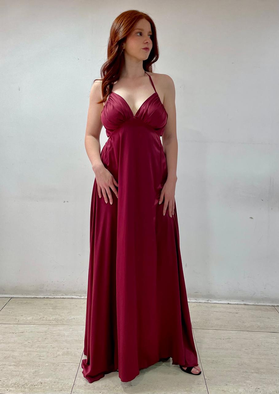 MAXI VESTIDO ALICIA BORGOÑA