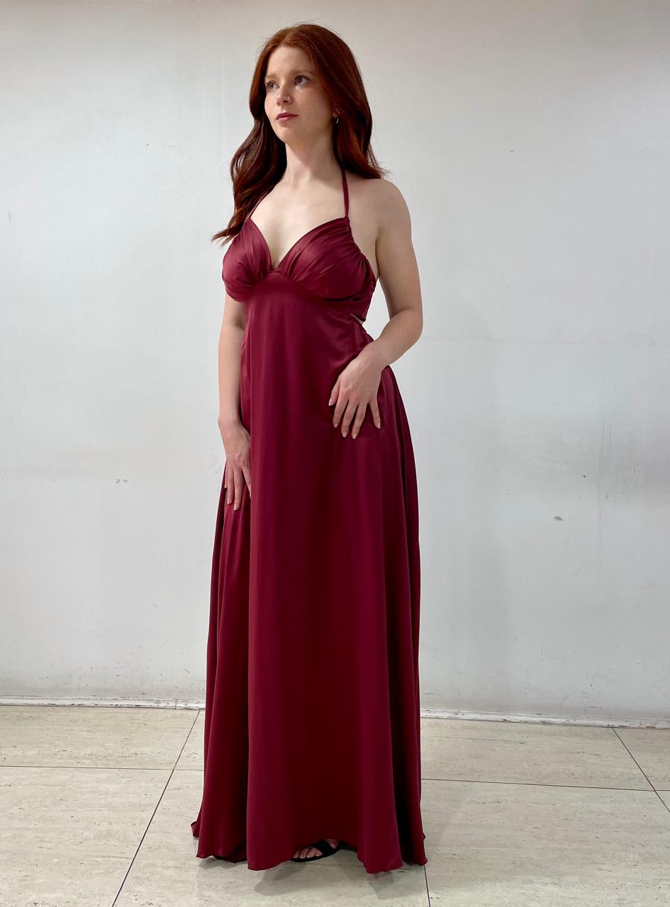 MAXI VESTIDO ALICIA BORGOÑA