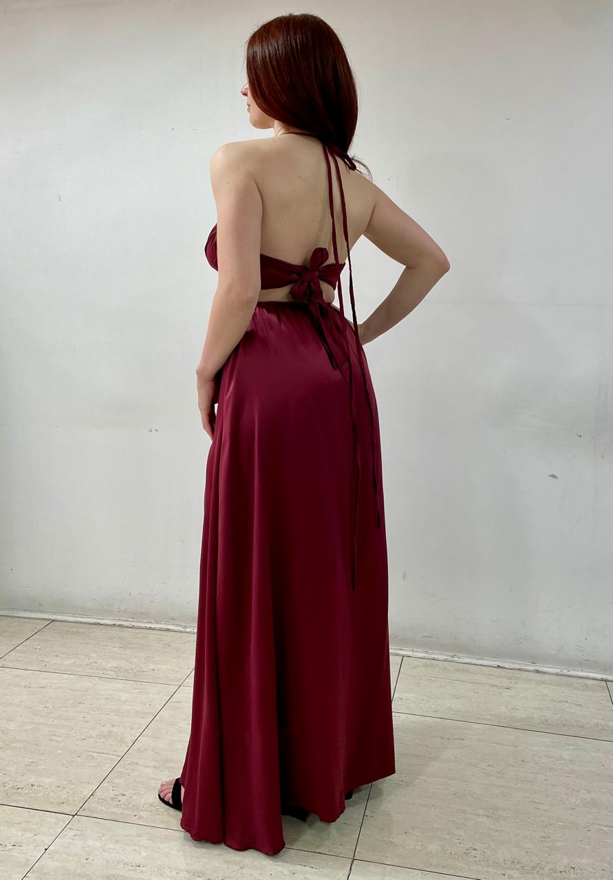 MAXI VESTIDO ALICIA BORGOÑA