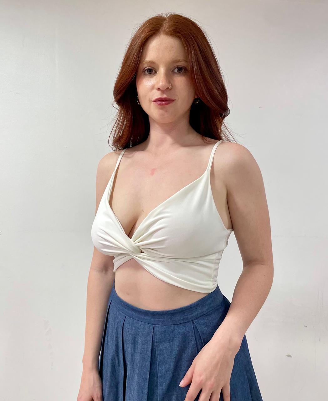 CROP TOP NUDO BLANCO