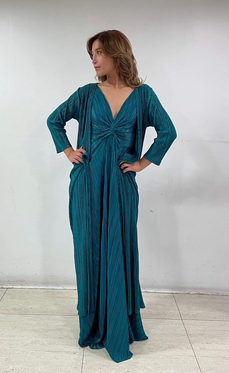 KIMONO VERDE AZULADO