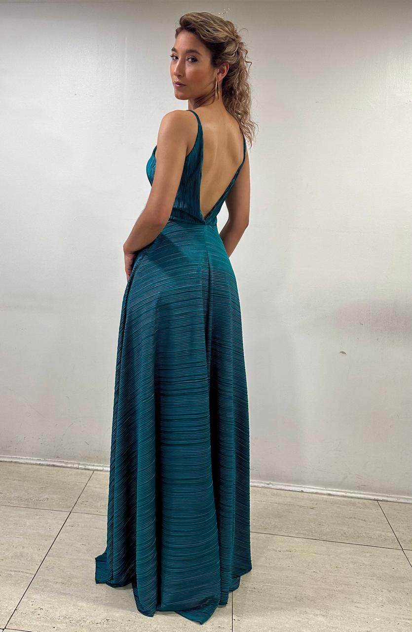 VESTIDO ÁNGEL VERDE AZULADO