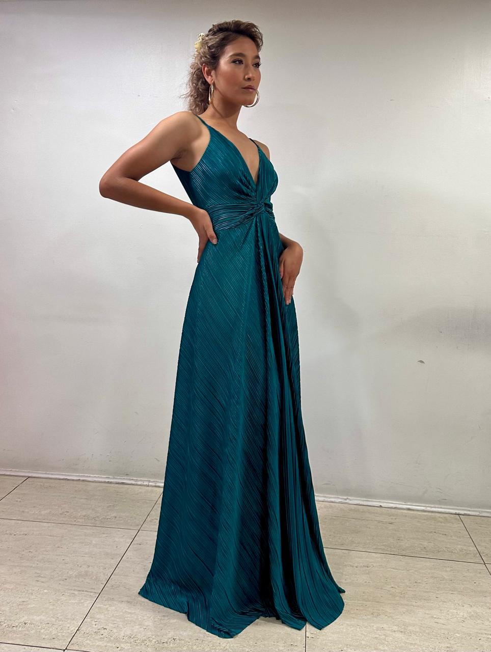 VESTIDO ÁNGEL VERDE AZULADO