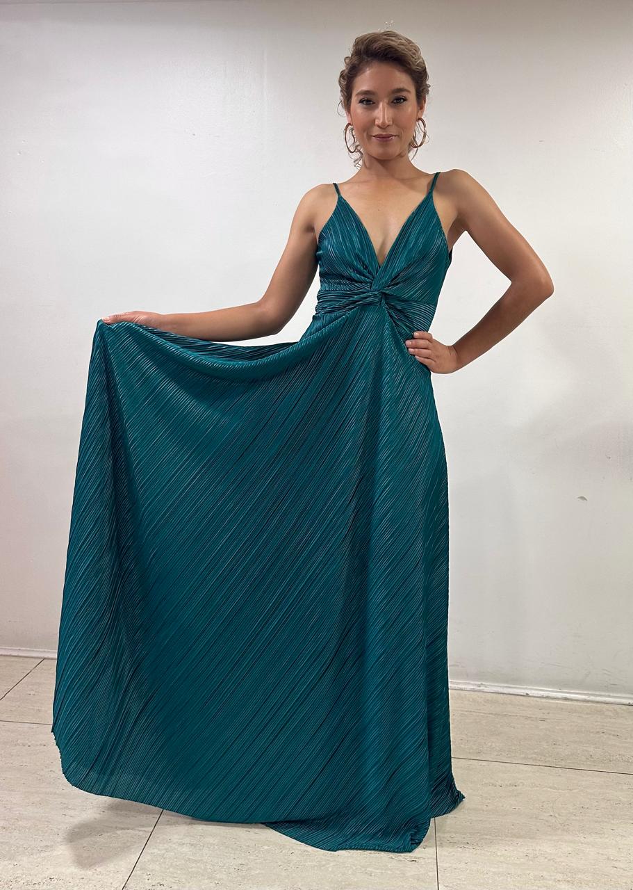 VESTIDO ÁNGEL VERDE AZULADO