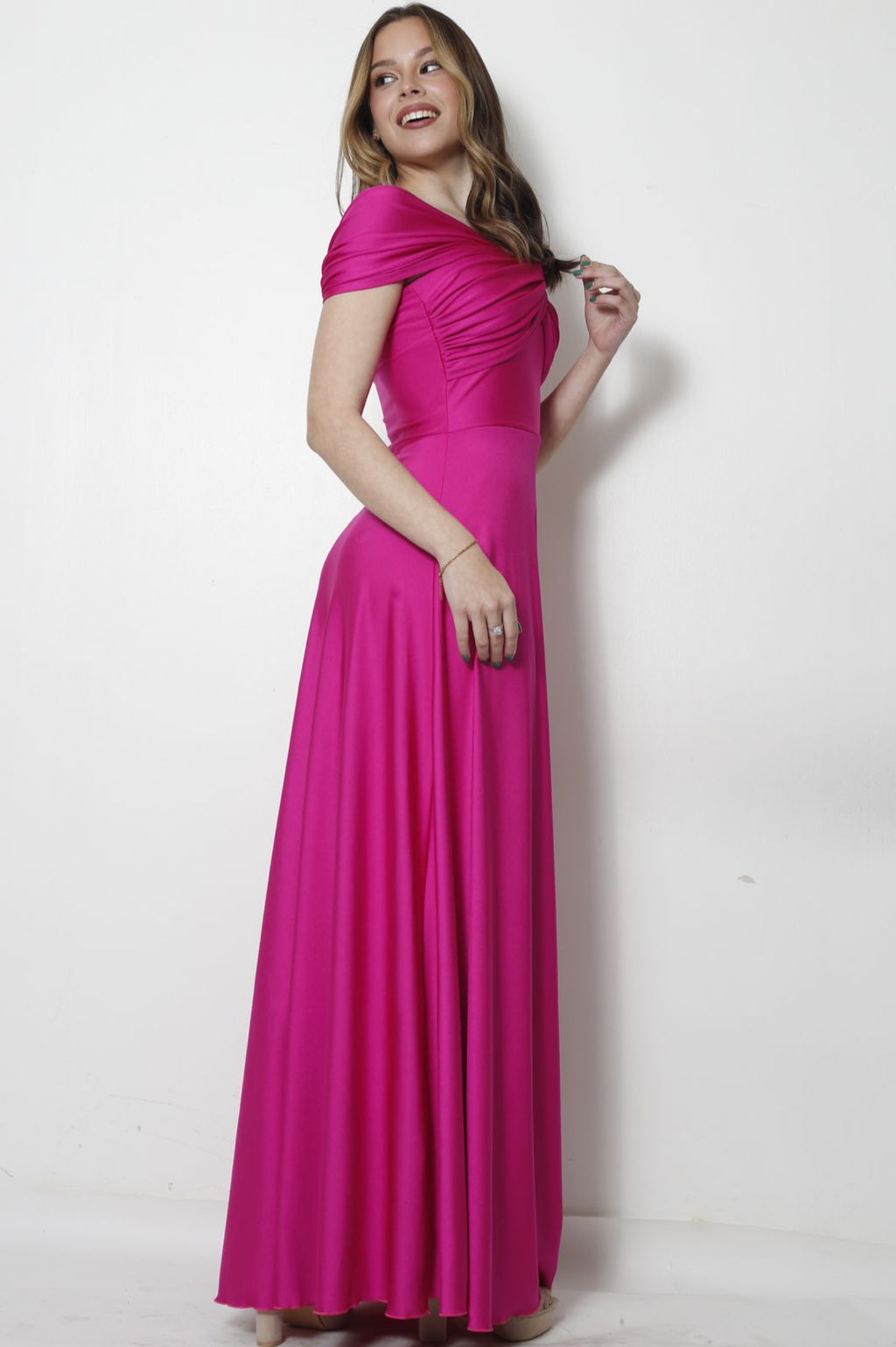 MAXI VESTIDO LEONELA FUCSIA