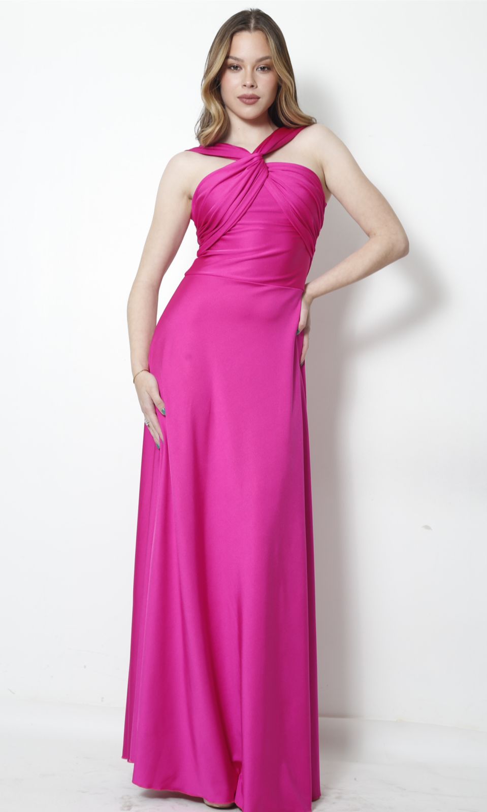 MAXI VESTIDO LEONELA FUCSIA