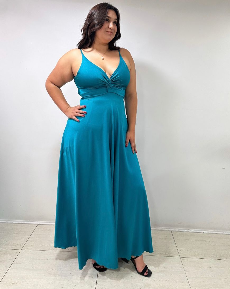 VESTIDO ANGEL TURQUESA