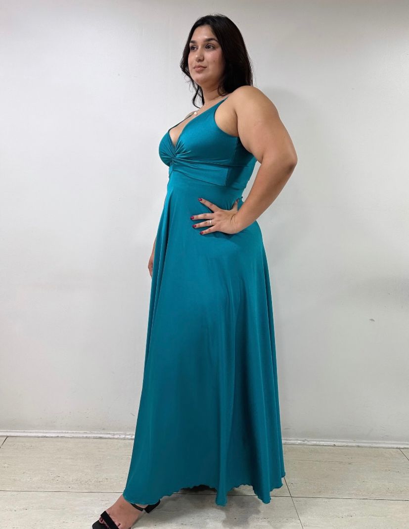 VESTIDO ANGEL TURQUESA