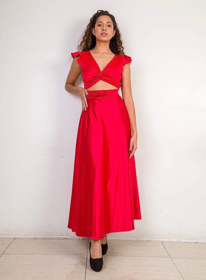 FALDA ENVOLVENTE ROJA